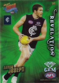 2010 Select AFL Champions - Revelations Green Gem #RG6 Aaron Joseph Front